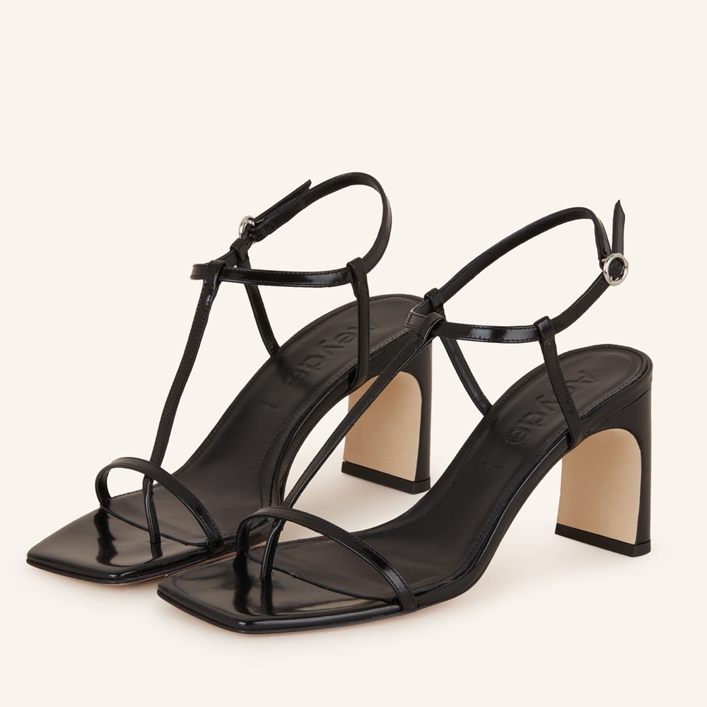 New Aeyde black Hilma sandal heels
